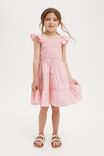 Kennedy Tiered Dress, CORAL FIZZ/BLUSH PINK STRIPE - alternate image 1