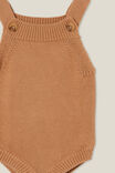 Organic Knit Bubbbysuit, TAUPY BROWN - alternate image 1