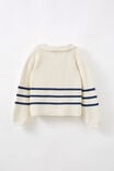 Vida Knit Jumper, VANILLA/VINTAGE NAVY STRIPE - alternate image 3