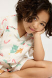 Riley Kids Unisex Short Sleeve Pyjama Set, VANILLA/CHRISTMAS MOTIFS - alternate image 4