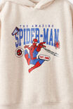Spiderman Marvel Oversized Hoodie, LCN MAR OATMEAL MARLE/SPIDERMAN - example image 2