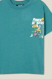 Power Rangers License Drop Shoulder Short Sleeve Tee, LCN HAS TURTLE GREEN/POWER RANGERS - alternate image 2