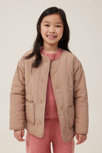 Quincey Quilted Jacket, TAUPY BROWN