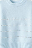 Soft Knit Sweater, BLUE WHISPER/SEQUIN - example image 2