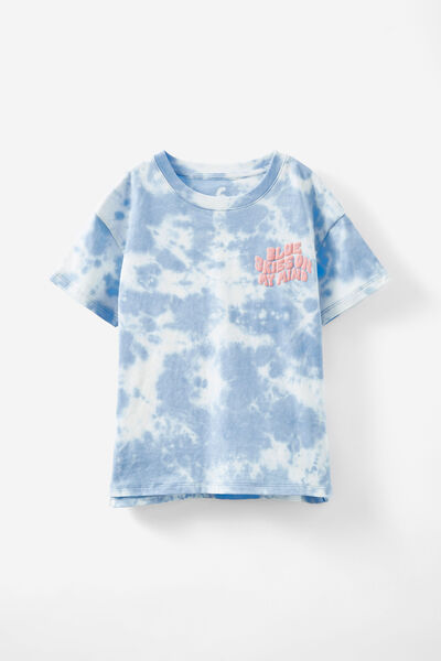 Camiseta - Poppy Short Sleeve Print Tee, DUSK BLUE TIE DYE/BLUE SKY