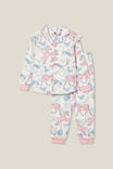 Angie Long Sleeve Pyjama Set, VANILLA/BREEZY UNICORN - alternate image 1