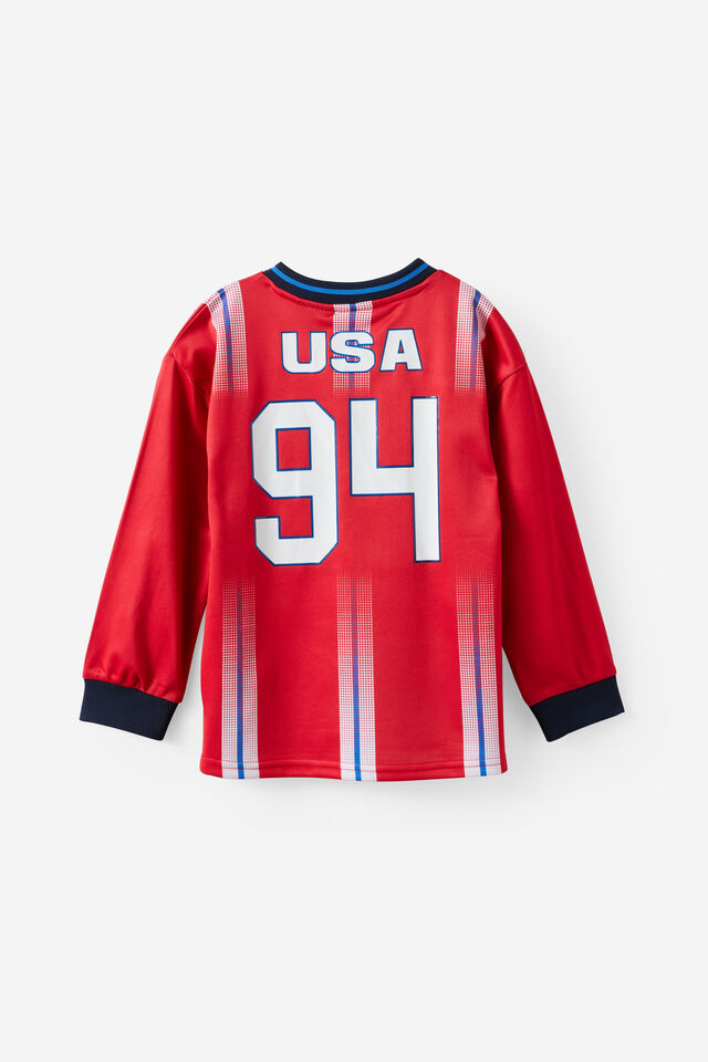 Fifa LS Soccer Jersey, LCN FIFA VARCITY RED/USA CLASSICS