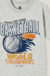 Jonny Short Sleeve Graphic Print Tee, FOG GREY MARLE/BASKETBALL WORLD CHAMPIONS - alternate image 2