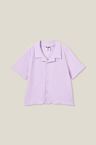 Amelie Short Sleeve Shirt, LILAC DROP