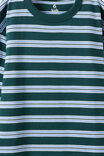 Essentials Long Sleeve Tee, WINTER JADE/TWILIGHT/VANILLA STRIPE - example image 3