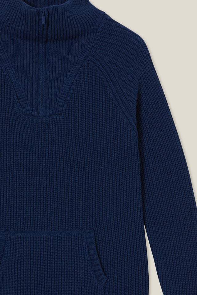 Blakely Quarter Zip Knit, IN THE NAVY