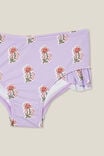Pippa Ruffle Bikini Bottom, LILAC DROP/FLORA FLOWER STAMP - alternate image 2