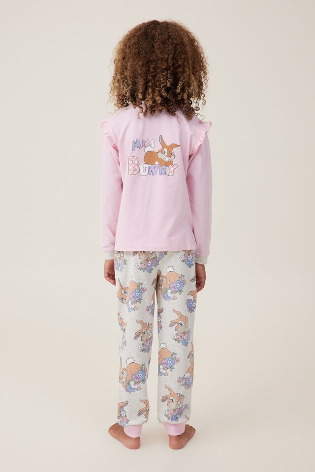 Pijamas - Ava Long Sleeve Pyjama Set Licensed, LCN DIS BLUSH PINK/GARDEN FLORAL MISS BUNNY