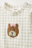 The Short Sleeve Romper, RAINY DAY/GINGHAM BEAR - alternate image 2