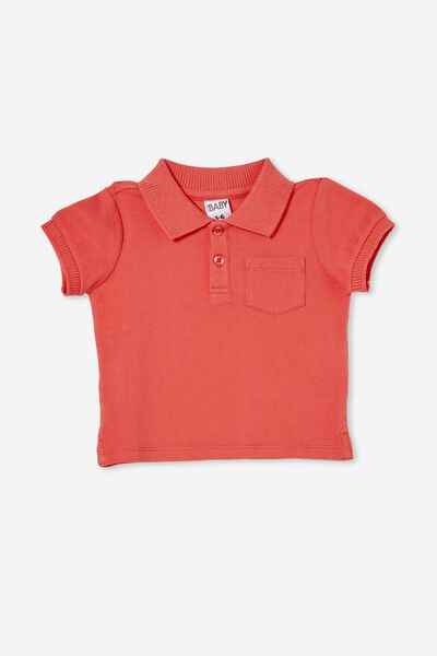 Pace Polo Tee, RED ORANGE