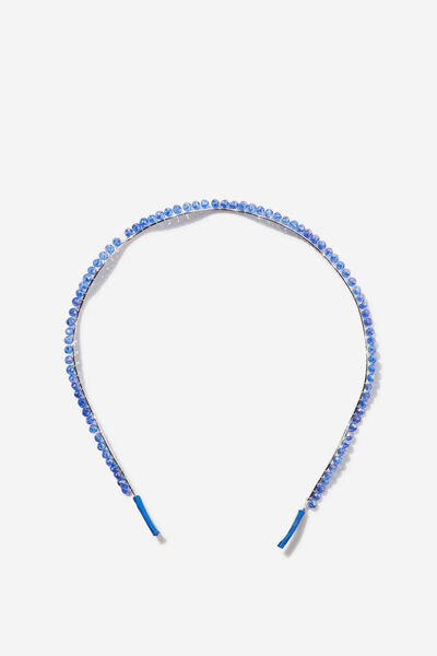 Luxe Headband, HEAVEN BLUE WAVY BEADS
