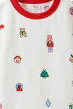 Baby Dreamdrift Family Xmas Romper, VANILLA/EVERYTHING CHRISTMAS - example image 3