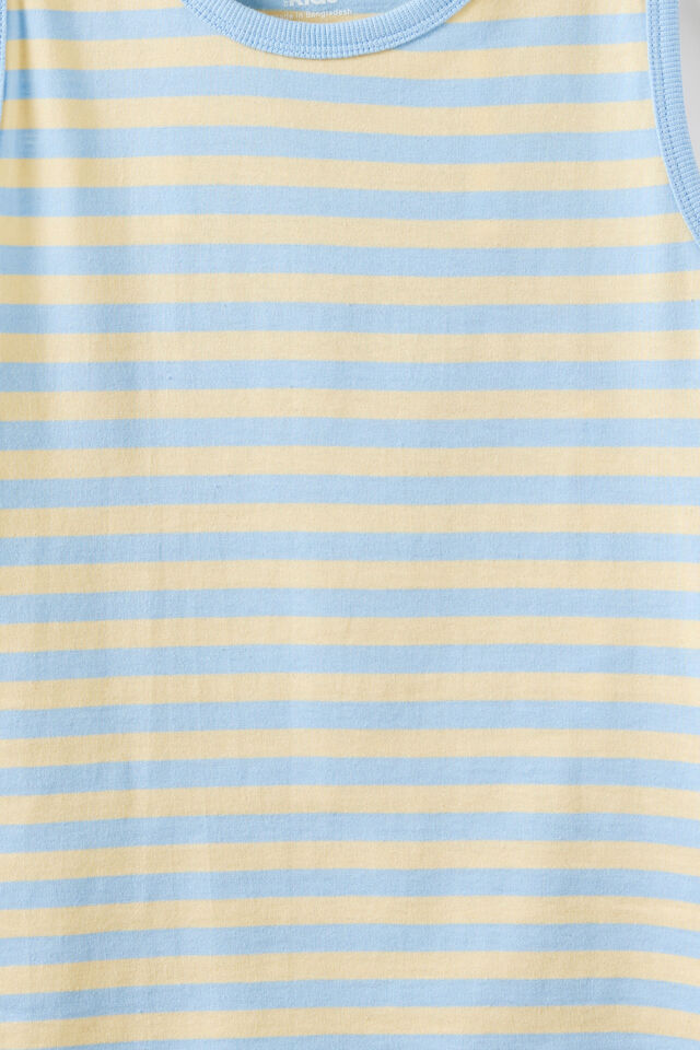 Essentials Tank, CLOUD BLUE/BUTTER YELLOW STRIPE
