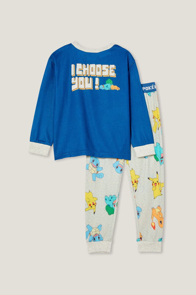 Chuck Long Sleeve Pyjama Set Licensed, LCN POK PETTY BLUE/POKEMON I CHOOSE YOU