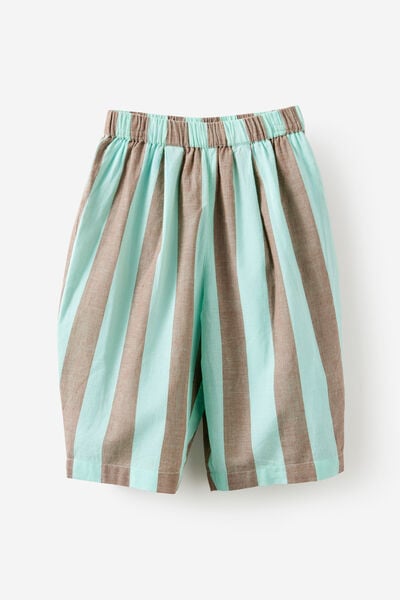 Baby Woven Barrel Pant, SEAGLASS/LIGHT BROWN STRIPE