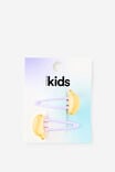 Kids Multi Pack Snap Hair Clips, VINTAGE LILAC/BANANAS - example image 2