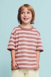 Essentials Short Sleeve Tee, COOKIE CRUMBLE/SUN KISSED/VANILLA STRIPE - example image 2