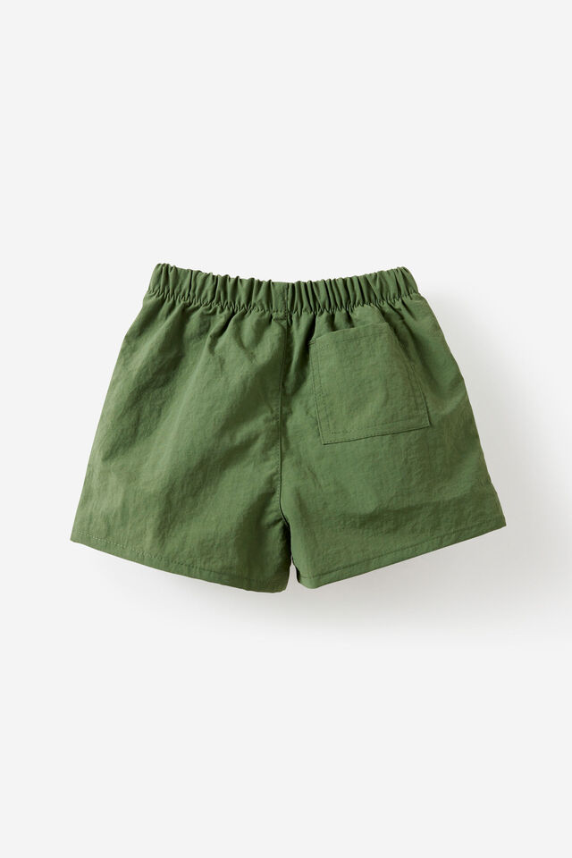 Baby Nylon Elasticated Short, KHAKI