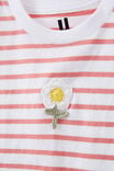 Livvy Lux Short Sleeve Tee, WHITE CLAY PIGEON STRIPE/FLOWER - alternate image 2
