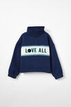 Naomi Half Zip Pullover, IN THE NAVY/LOVE ALL - alternate image 1