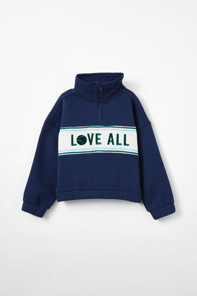 Naomi Half Zip Pullover, IN THE NAVY/LOVE ALL