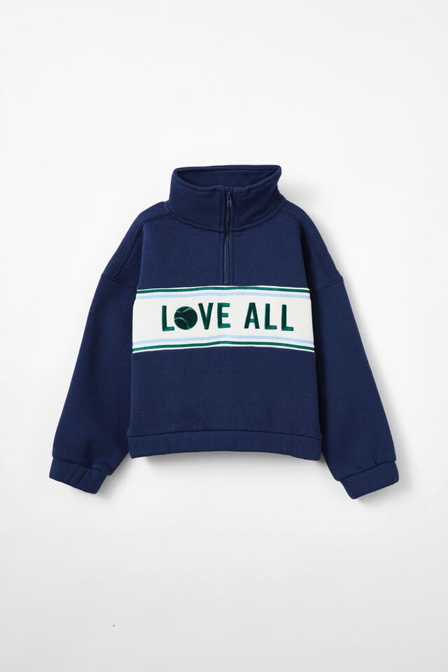 Naomi Half Zip Pullover, IN THE NAVY/LOVE ALL