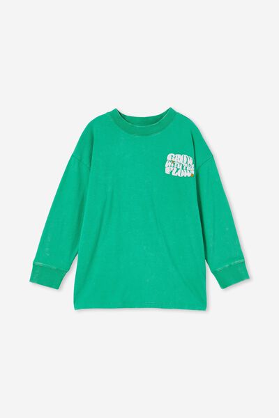 Scout Long Sleeve Tee, GREEN SPLASH/GROW WITH THE FLOW