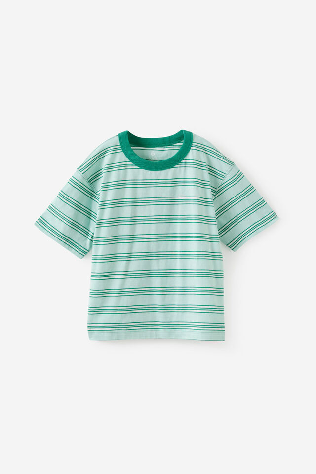 Essentials Short Sleeve Tee, SEA GLASS/ENGLISH IVY/VANILLA STRIPE