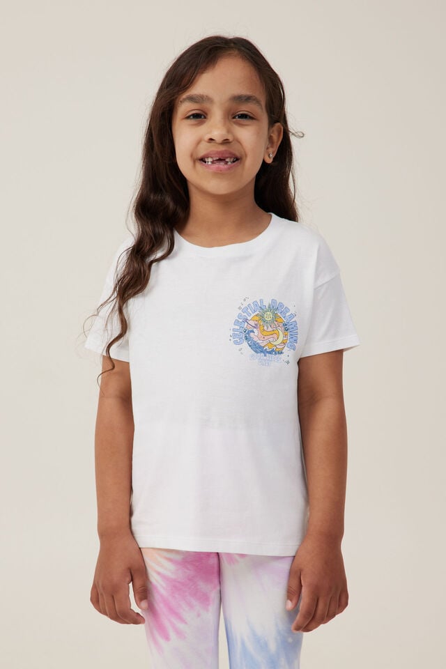 Camiseta - Poppy Short Sleeve Print Tee, VANILLA/CELESTIAL DREAMER