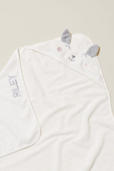 Baby Snuggle Towel - Personalised, SHEEPY/VANILLA