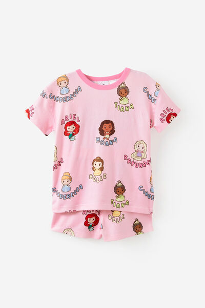 Snoozesoft Short Sleeve Pj Set License, LCN DIS BALLET PINK/PRINCESS DREAMS