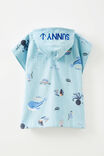 Baby Hooded Towel - Personalised, FROSTY BLUE/SEA CREATURES - alternate image 3