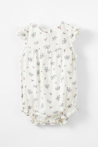 The Poppy Playsuit, VANILLA/DITSY FOLK FLORAL