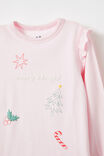 Ava Long Sleeve Pyjama Set, BALLERINA/MERRY AND BRIGHT - alternate image 2