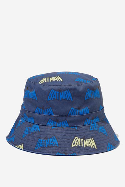 Licensed Reversible Bucket Hat, LCN WB BATMAN/LOGO REPEAT