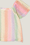 Avril Short Sleeve Top, RAINBOW STRIPE - alternate image 2