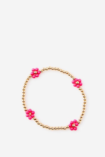 Kids Beaded Bracelet, MULTI FLOWERS/BEADED