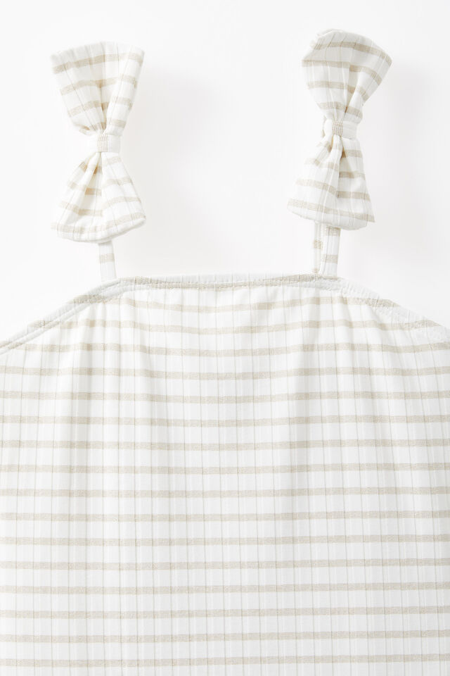 Bow One Piece, DARK VANILLA/SHIMMER STRIPE