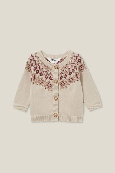 Diamonds Rabbit Jacquard Sweater Coat Women Clothes Autumn Winter