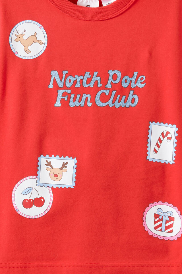 Kids Dreamdrift Family Xmas Pj Set, VARSITY RED/RUDOLPH SPOT