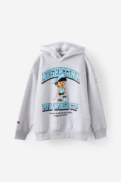License Sammy Oversize Hoodie, LCN FIFA GREY MARLE/ ARGENTINA