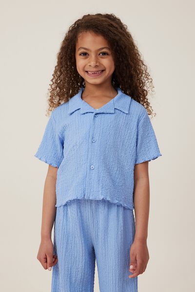 Amelie Short Sleeve Shirt, DUSK BLUE