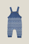 Cleo Jacquard Knit Dungree, PETTY BLUE/DIAMOND FAIRISLE - alternate image 1