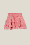 Lana Tiered Skirt, ORANGE CORAL/FLORAL - alternate image 1