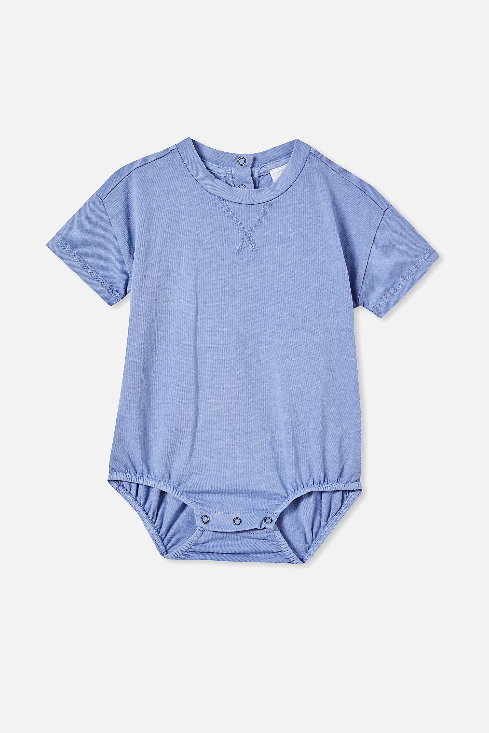Blue 9 Months Infant Bodysuit Jumpsuit Beige CuteOn 2 Packs Unisex Baby Romper Polo Neck Long Sleeve 100% Cotton